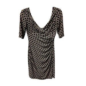Lauren Ralph Lauren Women's Geometric Pattern 1/2 Sleeve Dress, Size 2